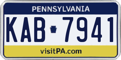 PA license plate KAB7941