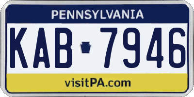PA license plate KAB7946