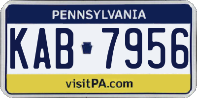 PA license plate KAB7956
