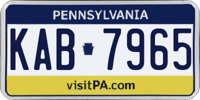 PA license plate KAB7965