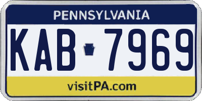PA license plate KAB7969