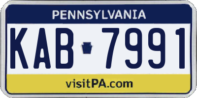PA license plate KAB7991