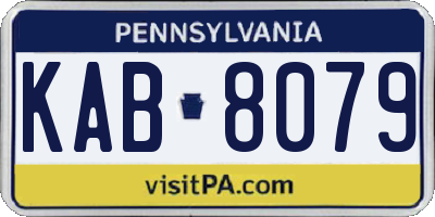 PA license plate KAB8079
