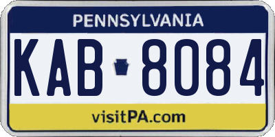 PA license plate KAB8084