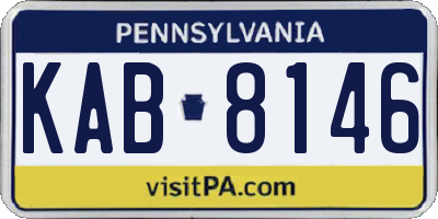 PA license plate KAB8146