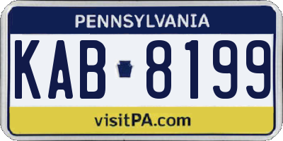 PA license plate KAB8199