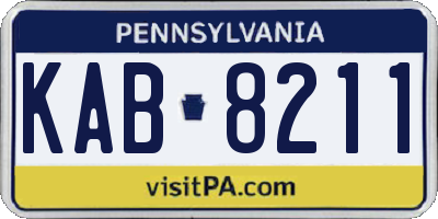 PA license plate KAB8211