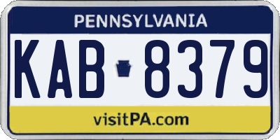 PA license plate KAB8379