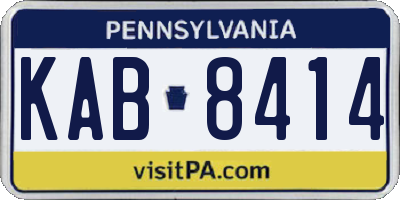 PA license plate KAB8414