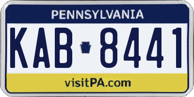 PA license plate KAB8441