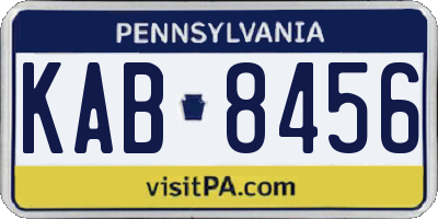 PA license plate KAB8456