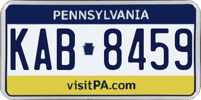 PA license plate KAB8459