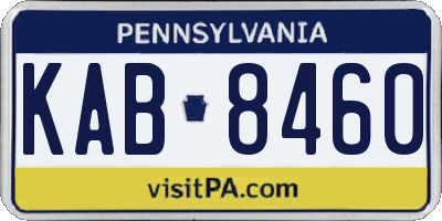 PA license plate KAB8460