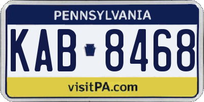 PA license plate KAB8468