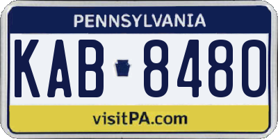PA license plate KAB8480