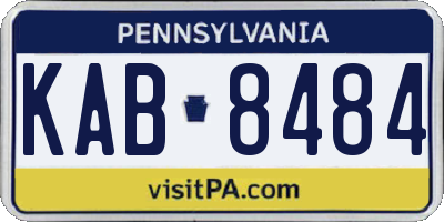 PA license plate KAB8484