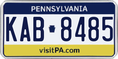 PA license plate KAB8485