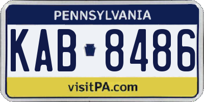 PA license plate KAB8486