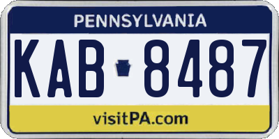 PA license plate KAB8487