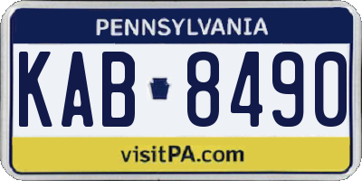PA license plate KAB8490