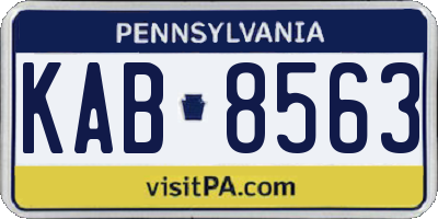 PA license plate KAB8563