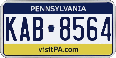 PA license plate KAB8564