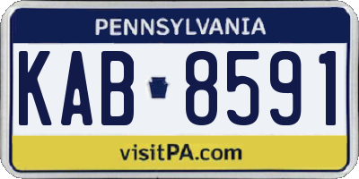 PA license plate KAB8591
