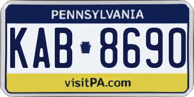 PA license plate KAB8690