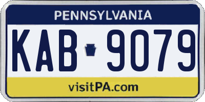 PA license plate KAB9079