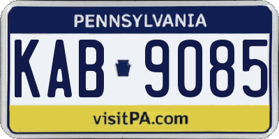 PA license plate KAB9085