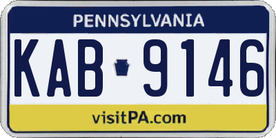 PA license plate KAB9146