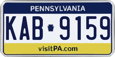 PA license plate KAB9159