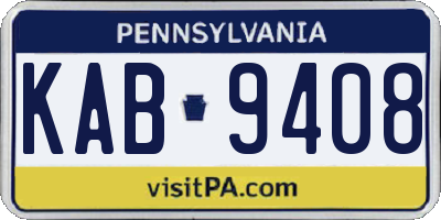 PA license plate KAB9408