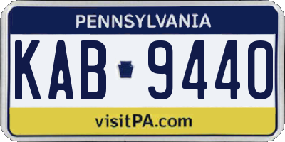 PA license plate KAB9440