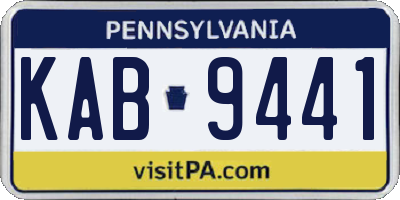 PA license plate KAB9441