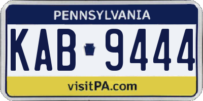 PA license plate KAB9444