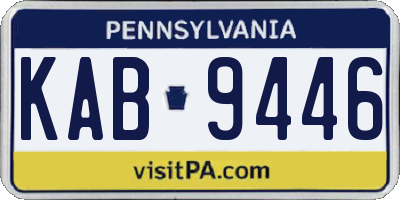 PA license plate KAB9446