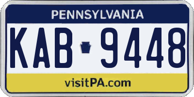 PA license plate KAB9448