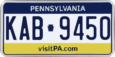 PA license plate KAB9450