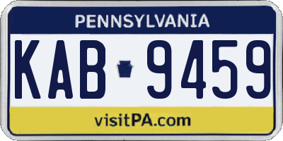 PA license plate KAB9459
