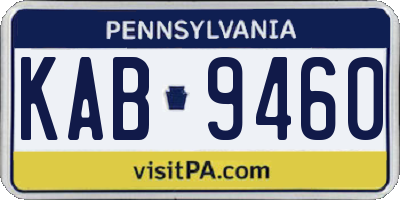 PA license plate KAB9460