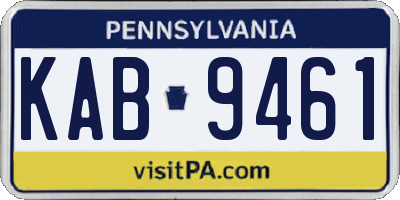 PA license plate KAB9461