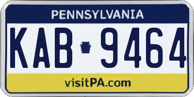 PA license plate KAB9464