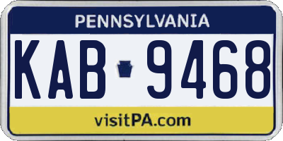 PA license plate KAB9468