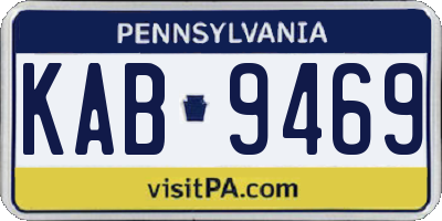 PA license plate KAB9469