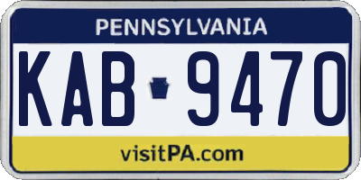 PA license plate KAB9470