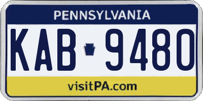 PA license plate KAB9480