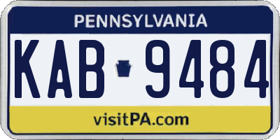 PA license plate KAB9484
