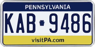 PA license plate KAB9486