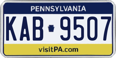 PA license plate KAB9507